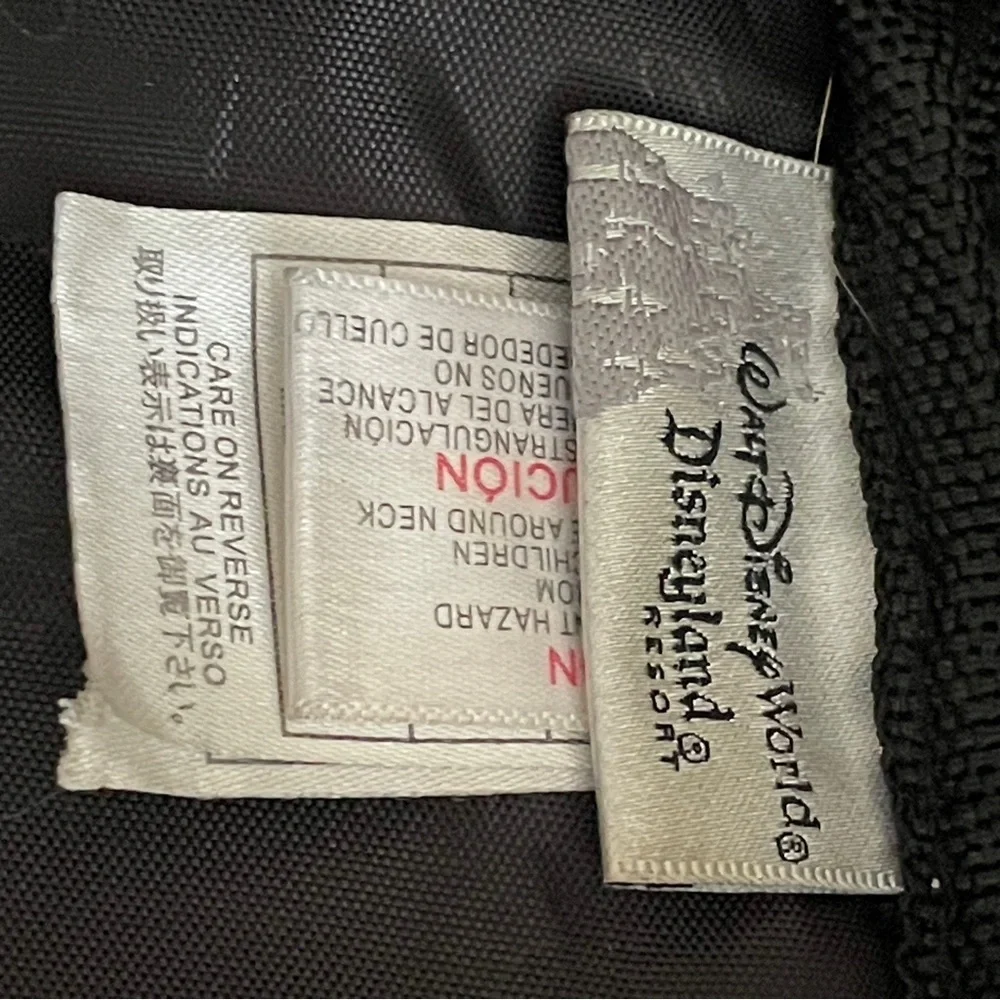 Disney Parks Disneyland Resort Black Collection Full Size Backpack Silver Micky
